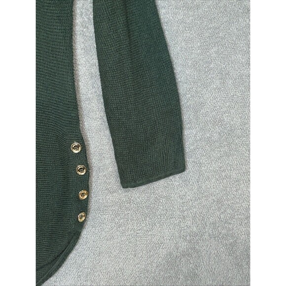 Michael Kors Sweater Womens Medium Green Waffle Knit Preppy Minimalist Casual - Picture 10 of 11